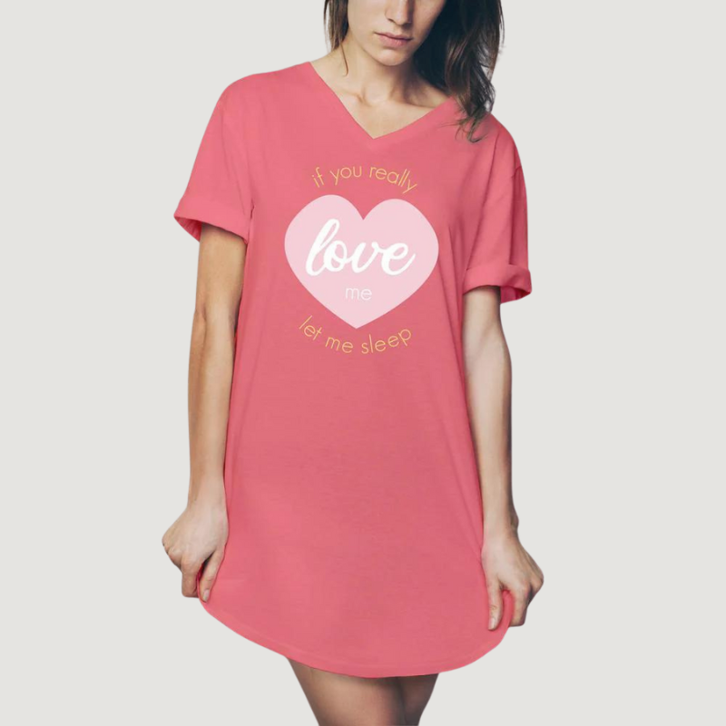 Hello Mello Coral Sleep Shirt - Victoria's Attic