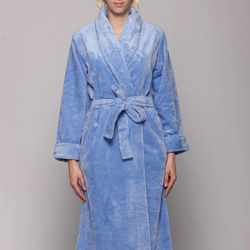 Casual Moments Quilted Robe Blue - Victoria's Attic