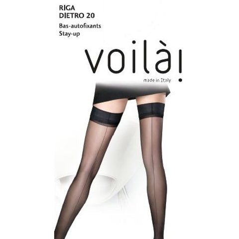 Voila Riga Dietro Sheer Stay Up Black - Victoria's Attic