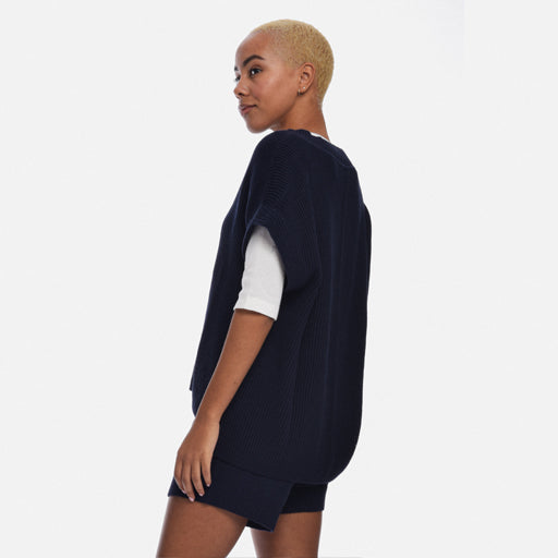 Paper Label Aiko Sweater Vest Dark Indigo - Victoria's Attic