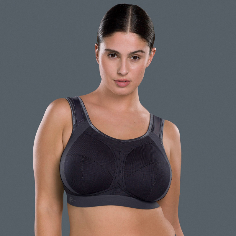 Anita Extreme Control Plus Sports Bra Black/Anthracite - Victoria's Attic