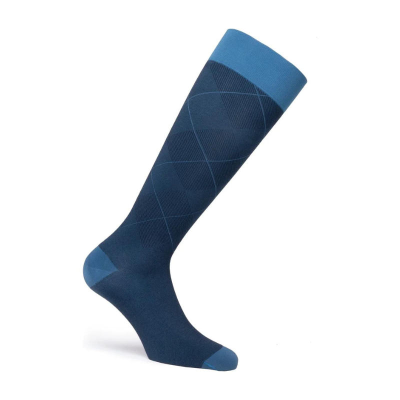 Jobst Casual Pattern Regular Knee High Compression Stocking Ocean Blue - Victoria's Attic