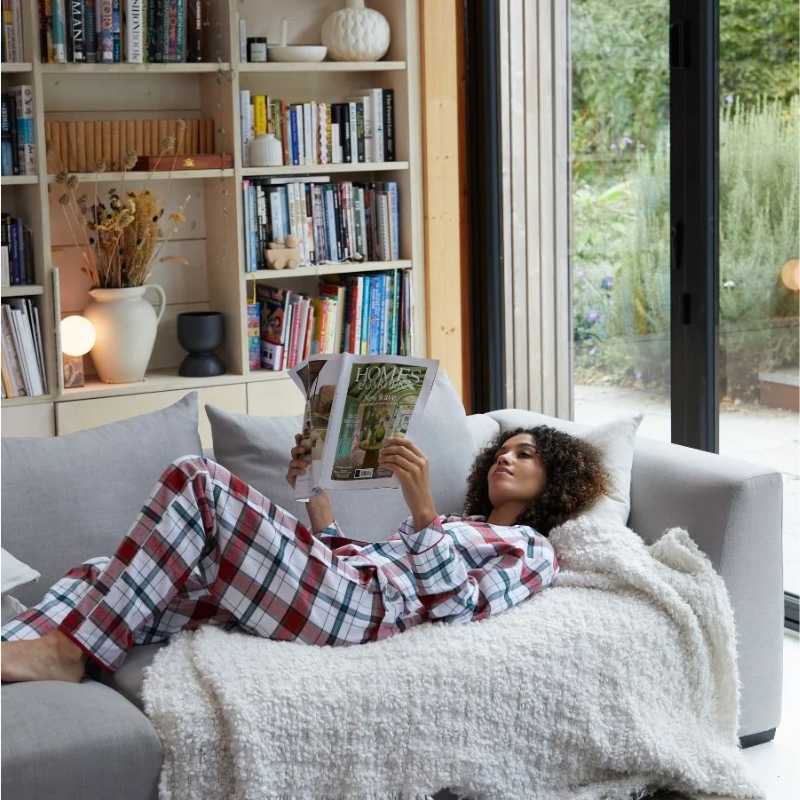 Blaze Womens Brushed Check PJ Set - Victoria's Attic