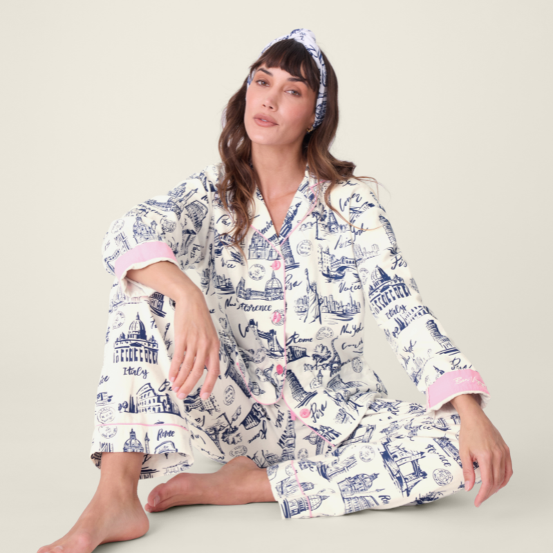 PJ Salvage Flannel Bon Voyage Travel Set - Victoria's Attic