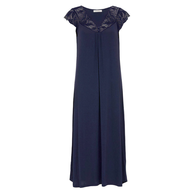 Cyberjammies Caroline Jersey Nightdress Navy - Victoria's Attic