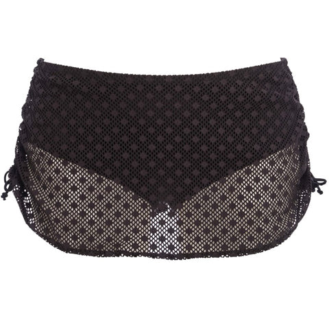 Elomi Bazaruto Adjustable Skirt Bikini Brief Black - Victoria's Attic
