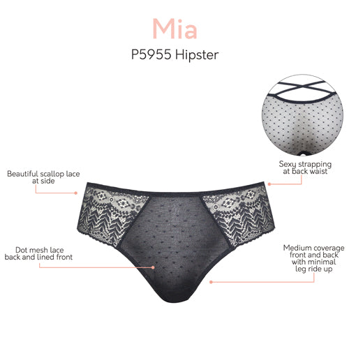 Parfait Mia Hipster Panty Black - Victoria's Attic