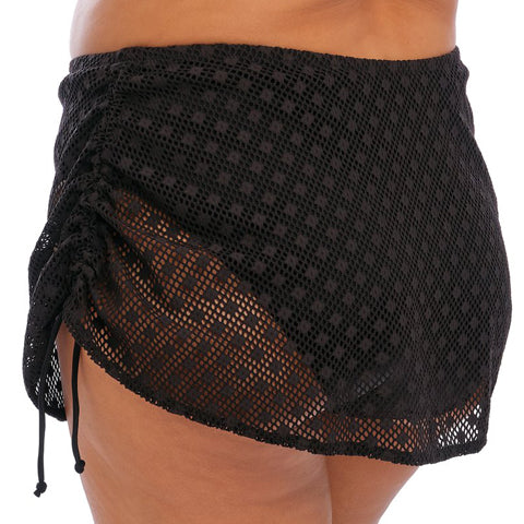 Elomi Bazaruto Adjustable Skirt Bikini Brief Black - Victoria's Attic
