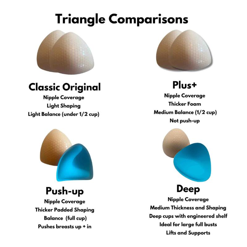 Honey Cloudz Triangle Push Up Non Slip Bra Inserts Latte - Victoria's Attic