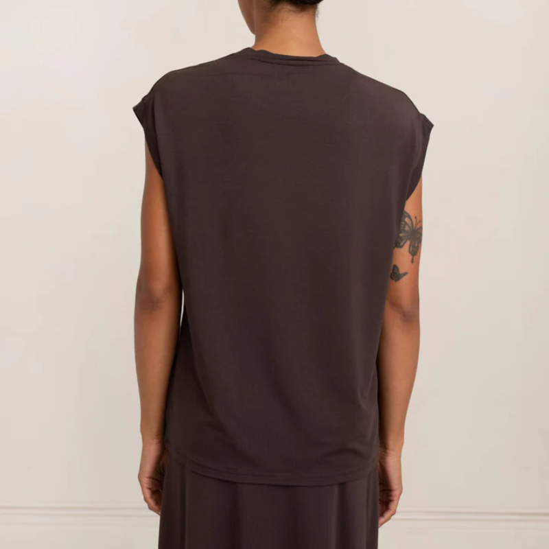 Paper Label Tilda Sleeveless Shirt Chocolate Torte - Victoria's Attic