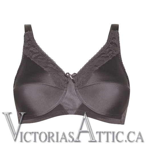 AVENUE | Women's Plus Size Lace Balconette Bra - black- 50DDD
