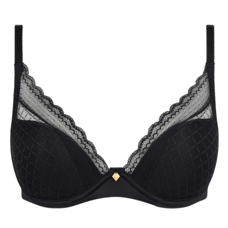 Chantelle Norah Chic Plunge T Shirt Bra Black - Victoria's Attic
