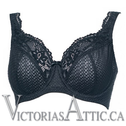Fit Fully Yours Serena Lace UW Plunge Bra Navy - Victoria's Attic