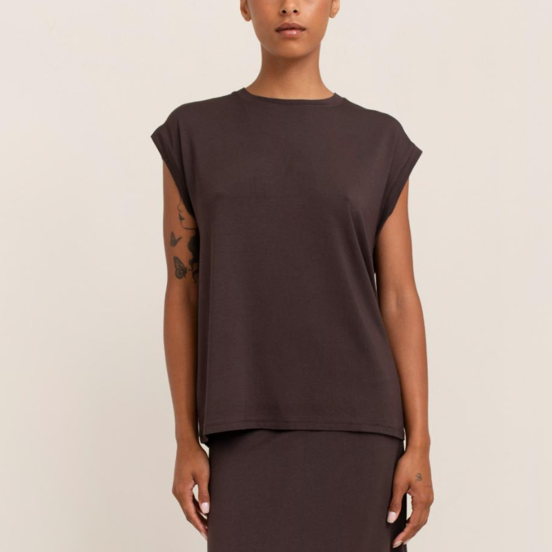 Paper Label Tilda Sleeveless Shirt Chocolate Torte - Victoria's Attic