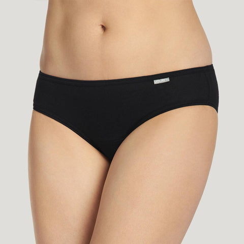 Jockey Elance Cotton Comfort Bikini Black - Victoria's Attic