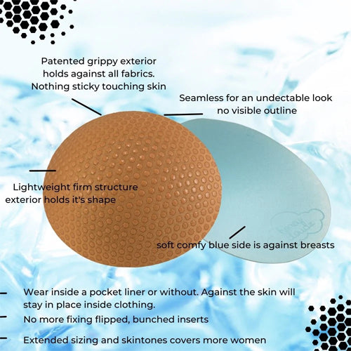Honey Cloudz Oval Lites Non Slip Bra Inserts Vanilla Sugar - Victoria's Attic
