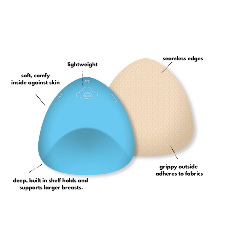 Honey Cloudz Deep Triangle Non Slip Bra Inserts Vanilla Sugar - Victoria's Attic