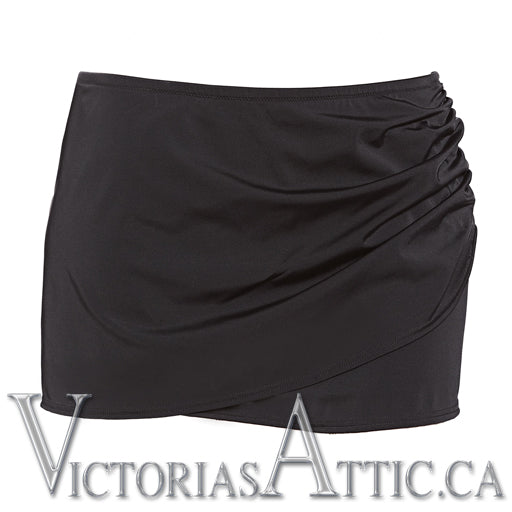 Elomi Wrap Skirted Brief Swim Bottom Black - Victoria's Attic