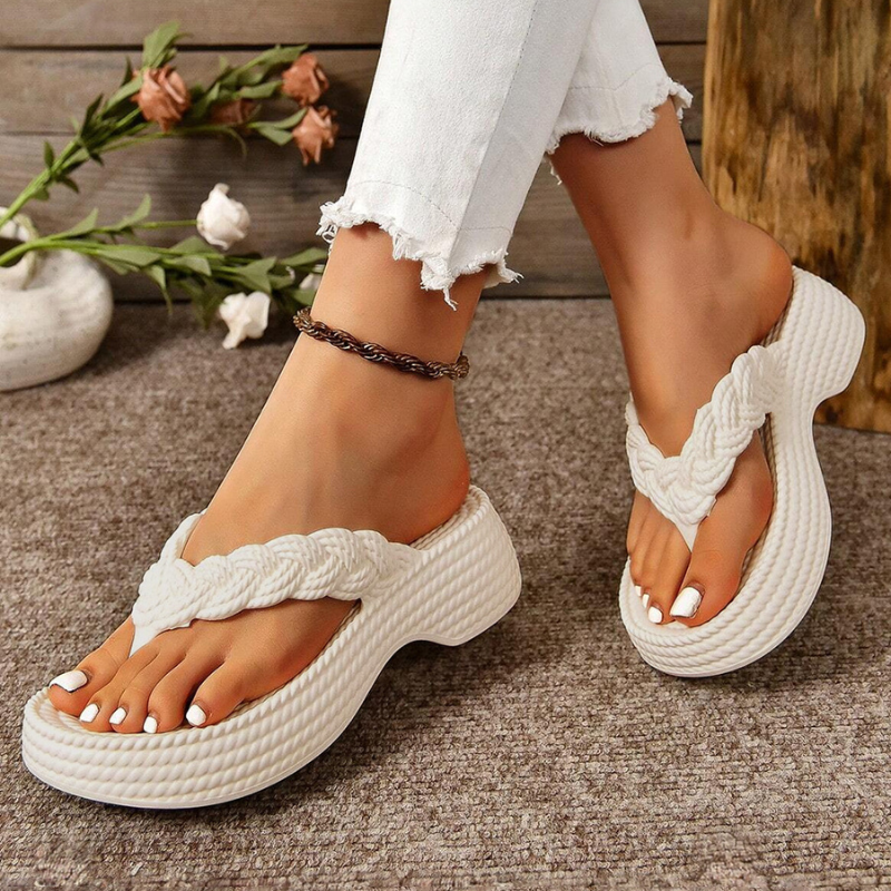 Braided Platform Flip Flops - Victoria's Attic