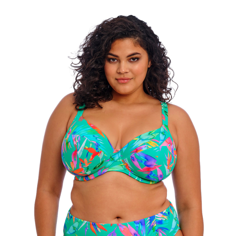Elomi Toyama Tides Plunge Bikini Top Jade - Victoria's Attic