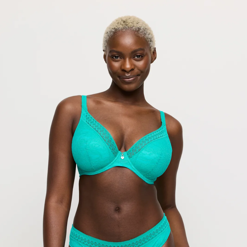 Prima Donna Twist Palermo Half Padded Plunge Bra Sunny Teal - Victoria's Attic