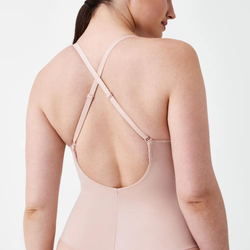 Spanx Suit Your Fancy Shaping Plunge Low Back Thong Bodysuit Victoria s Attic