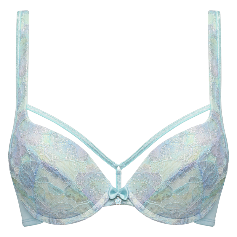 Lovely Jacquard front-fastening bra – bra with full coverage