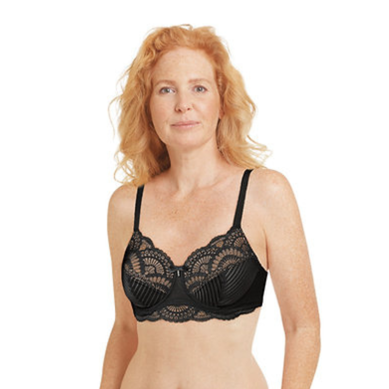 Amoena Karolina UW Mastectomy Bra Black - Victoria's Attic