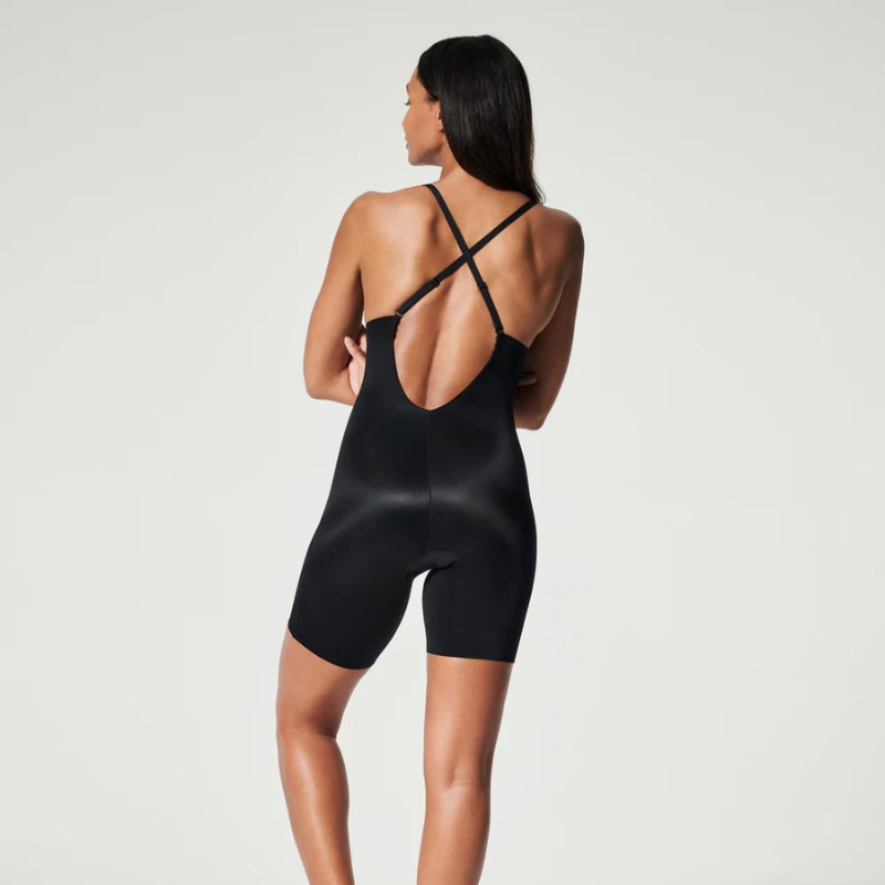 Spanx Suit Your Fancy Shaping Plunge Bodysuit Black