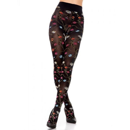 Trasparenze Platino Floral Tights Black – Victoria's Attic