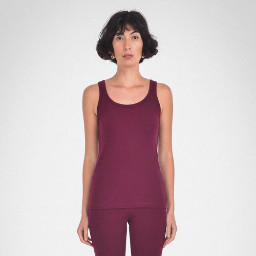 Black cherry cotton camisole-