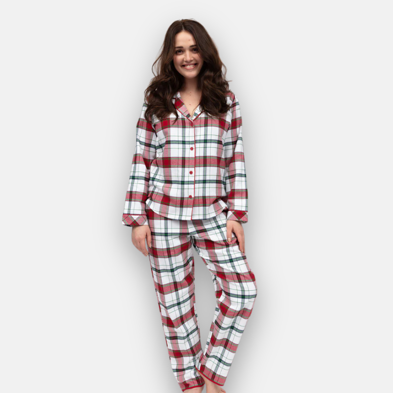 Blaze Womens Brushed Check PJ Set - Victoria's Attic