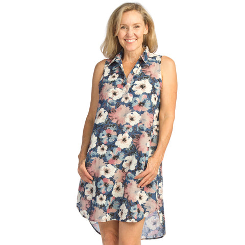 Load image into Gallery viewer, Papillon Floral Collared Shirt Dress - Victoria&amp;#39;s Attic
