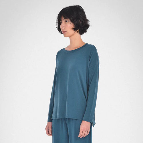 Paper Label Everette Long Sleeve Blue Coral - Victoria's Attic