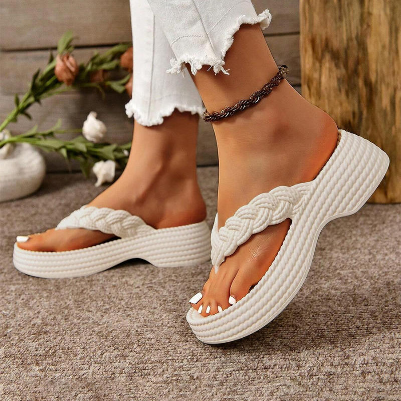 Braided Platform Flip Flops - Victoria's Attic