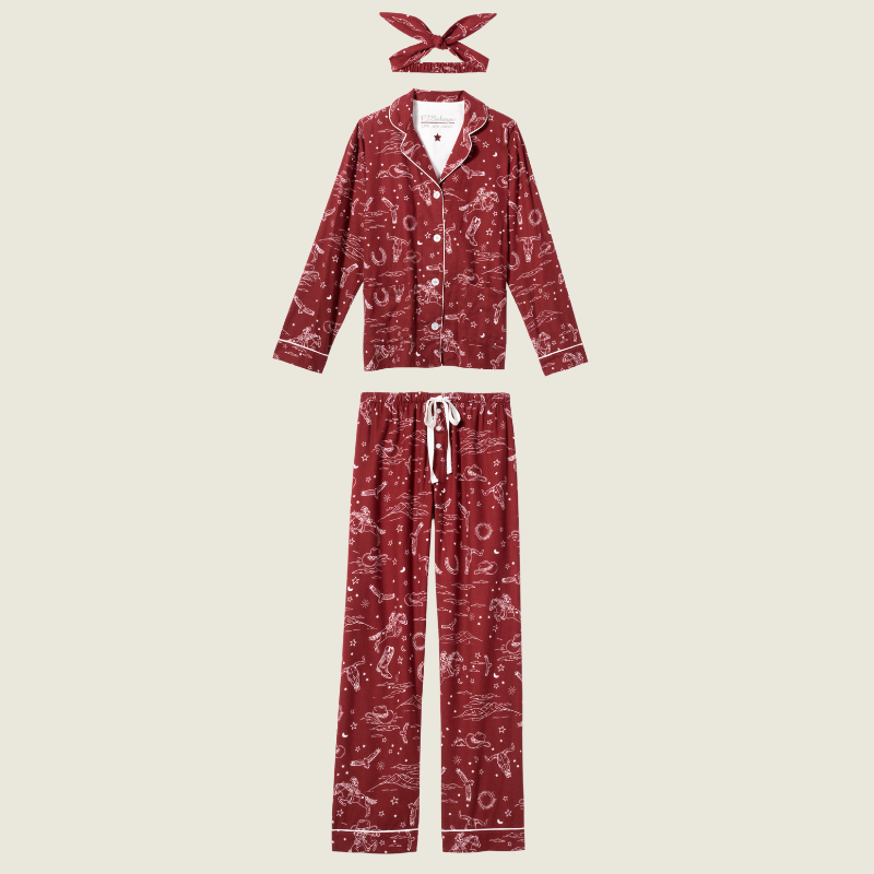 PJ Salvage Flannel Hold Your Horses Western Set - Victoria's Attic