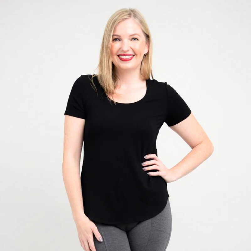 Blue Sky Tessa Tee Black - Victoria's Attic