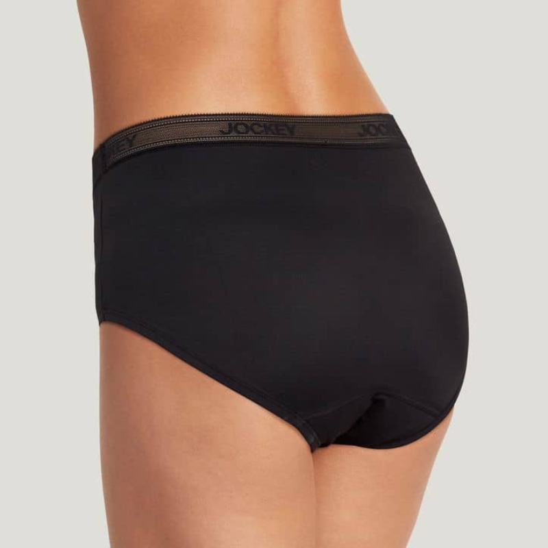 Jockey Worry Free Microfibre Period Brief Black - Victoria's Attic