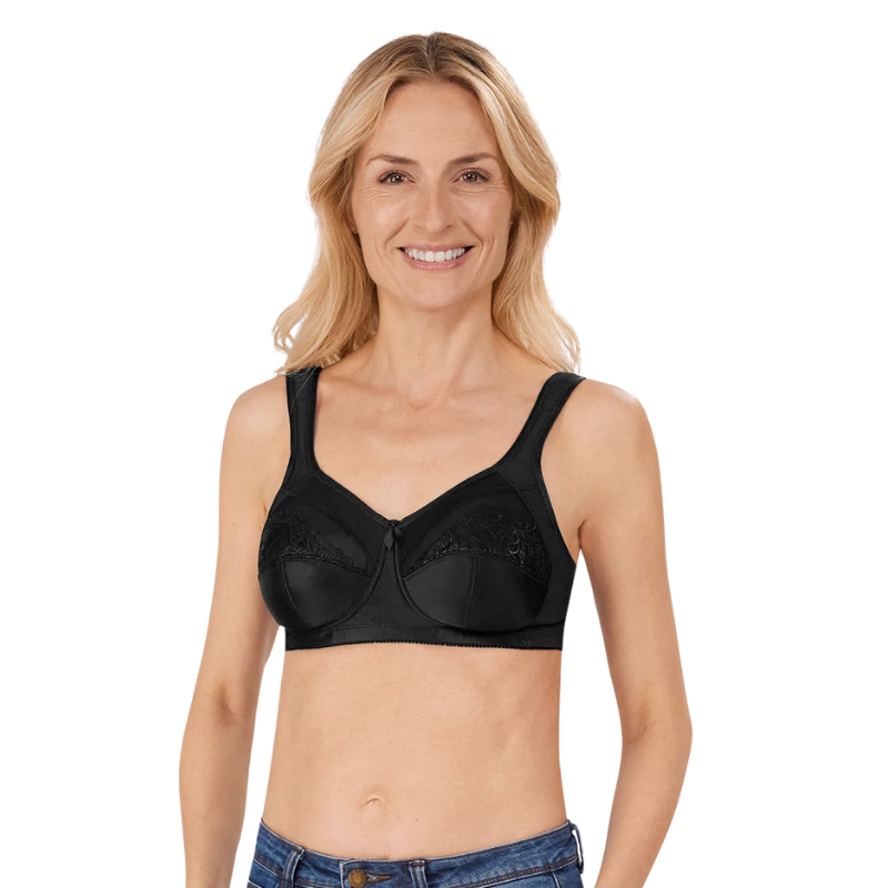 Amoena Isadora Mastectomy Bra Black - Victoria's Attic