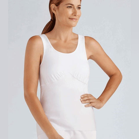 Amoena Michelle Post Surgery Camisole with Drain Management White