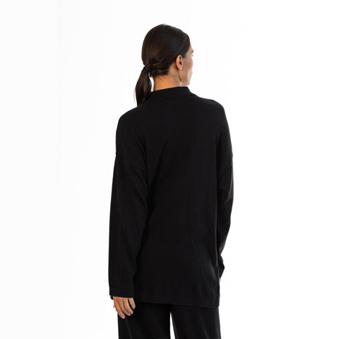 Paper Label Abilene Knit Shirt Black - Victoria's Attic