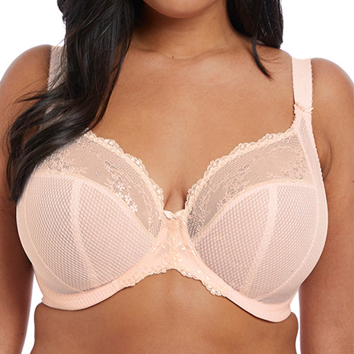 Elomi Charley Banded Stretch Lace Plunge Underwire Bra (4382),46D,Pansy