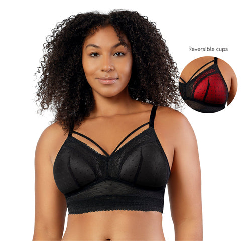 Parfait Mia Dot Wireless Bralette Black - Victoria's Attic