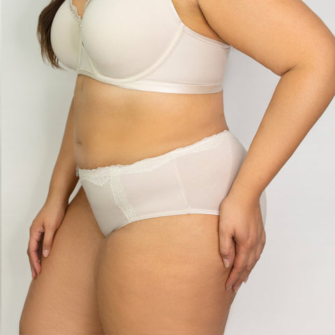 Curvy Couture Cotton Luxe Hipster Natural