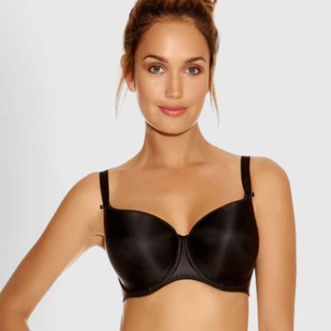 Basic Mold Padded Wired Half Cup Strapless T Shirt Bra-Black