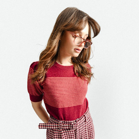 Molly B Balloon Sleeve Striped Sweater - Victoria's Attic