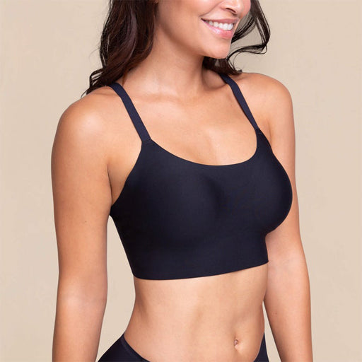 28D Black Bralette, Comfortable and Supportive Sleep Bra, Sports