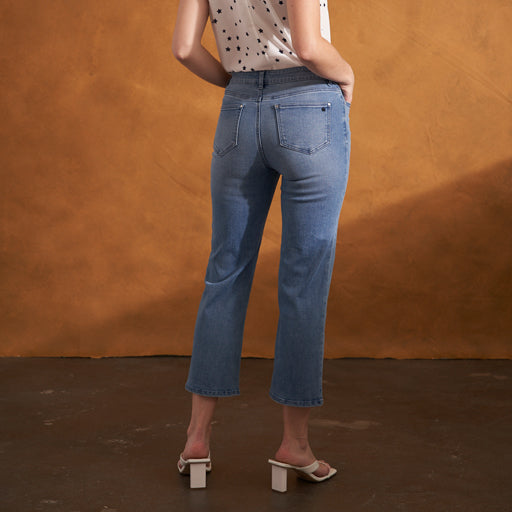 Load image into Gallery viewer, Renuar Star Embellished Stretch Denim Pant - Victoria&amp;#39;s Attic
