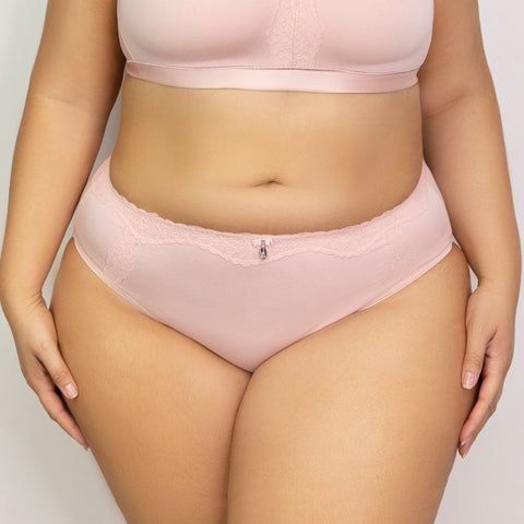 Curvy Couture Cotton Luxe Hipster Blushing Rose - Victoria's Attic