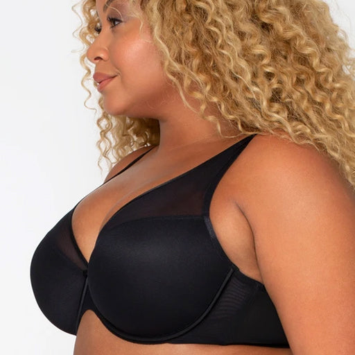 TOWED22 Women's Bras,Women's Lace Bra See Plunge Sheer Bras Underwire Sexy  Plus Size Minimizer,Black 